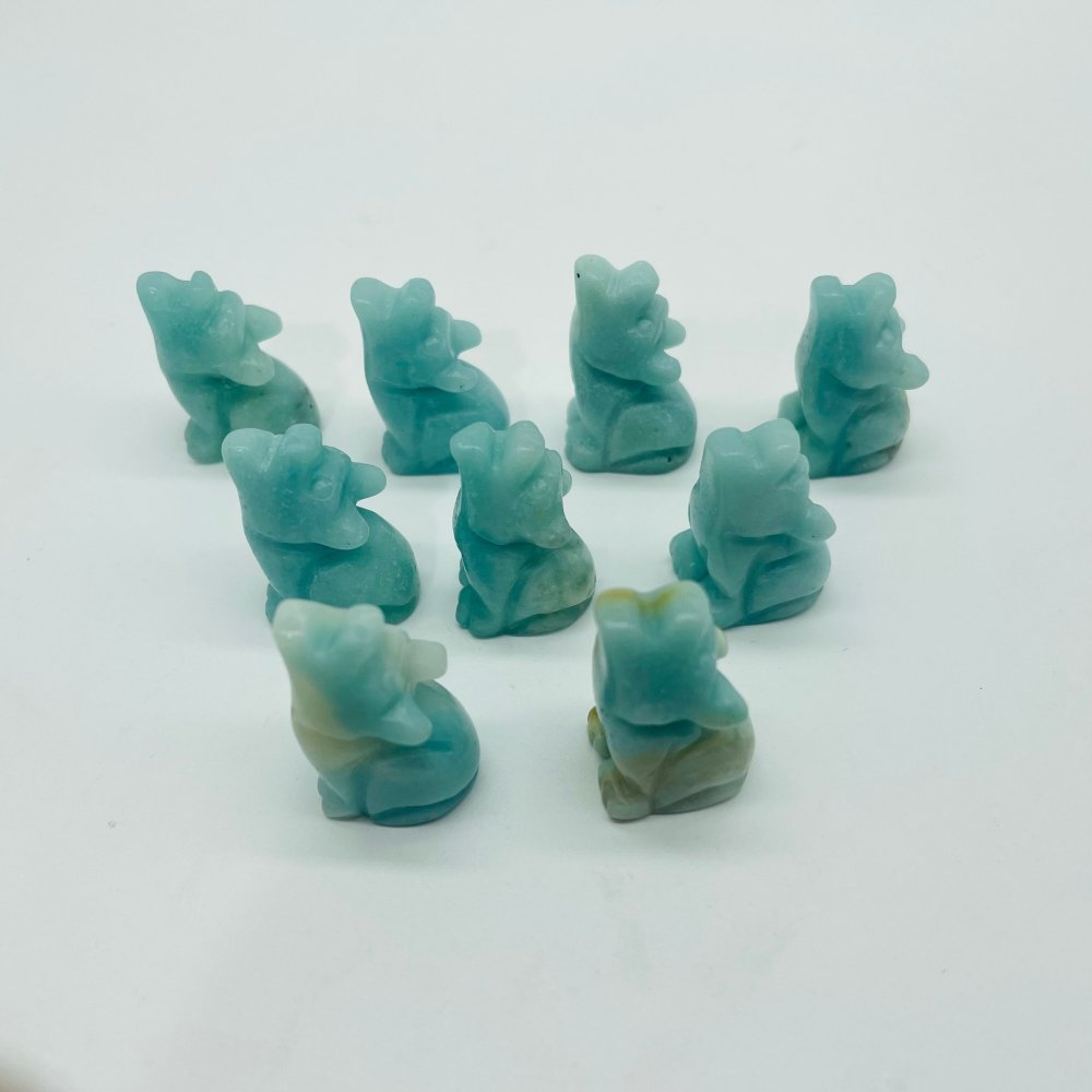 Mini Caribbean Calcite Wolf Carving Wholesale -Wholesale Crystals