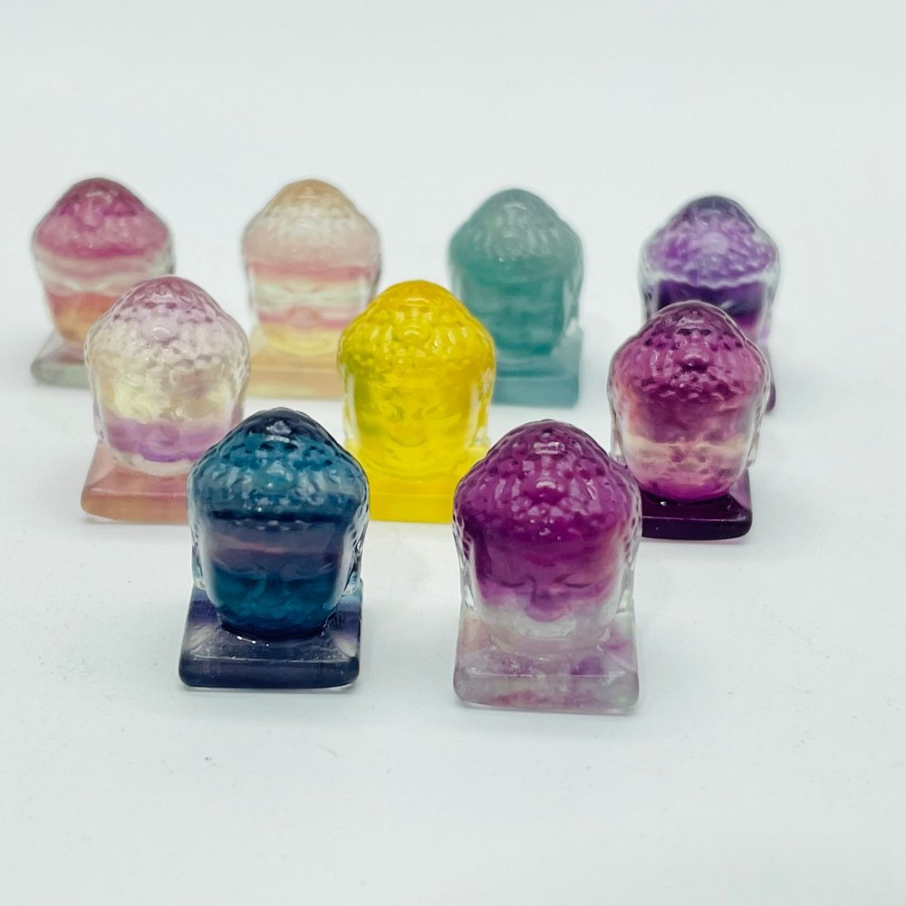 Mini Fluorite Buddha Head Carving Wholesale -Wholesale Crystals