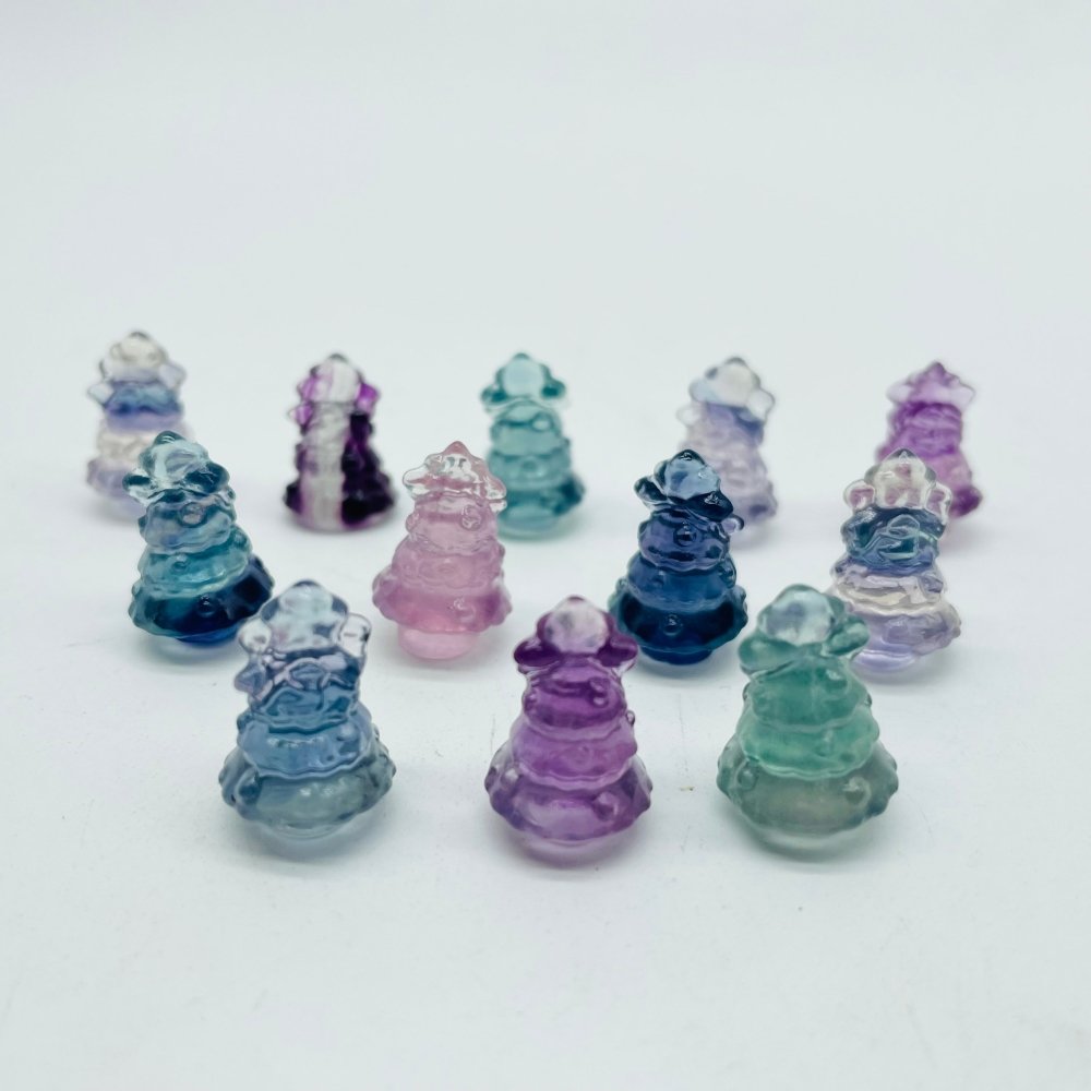 Mini Fluorite Christmas Tree Carving Crystals Wholesale -Wholesale Crystals