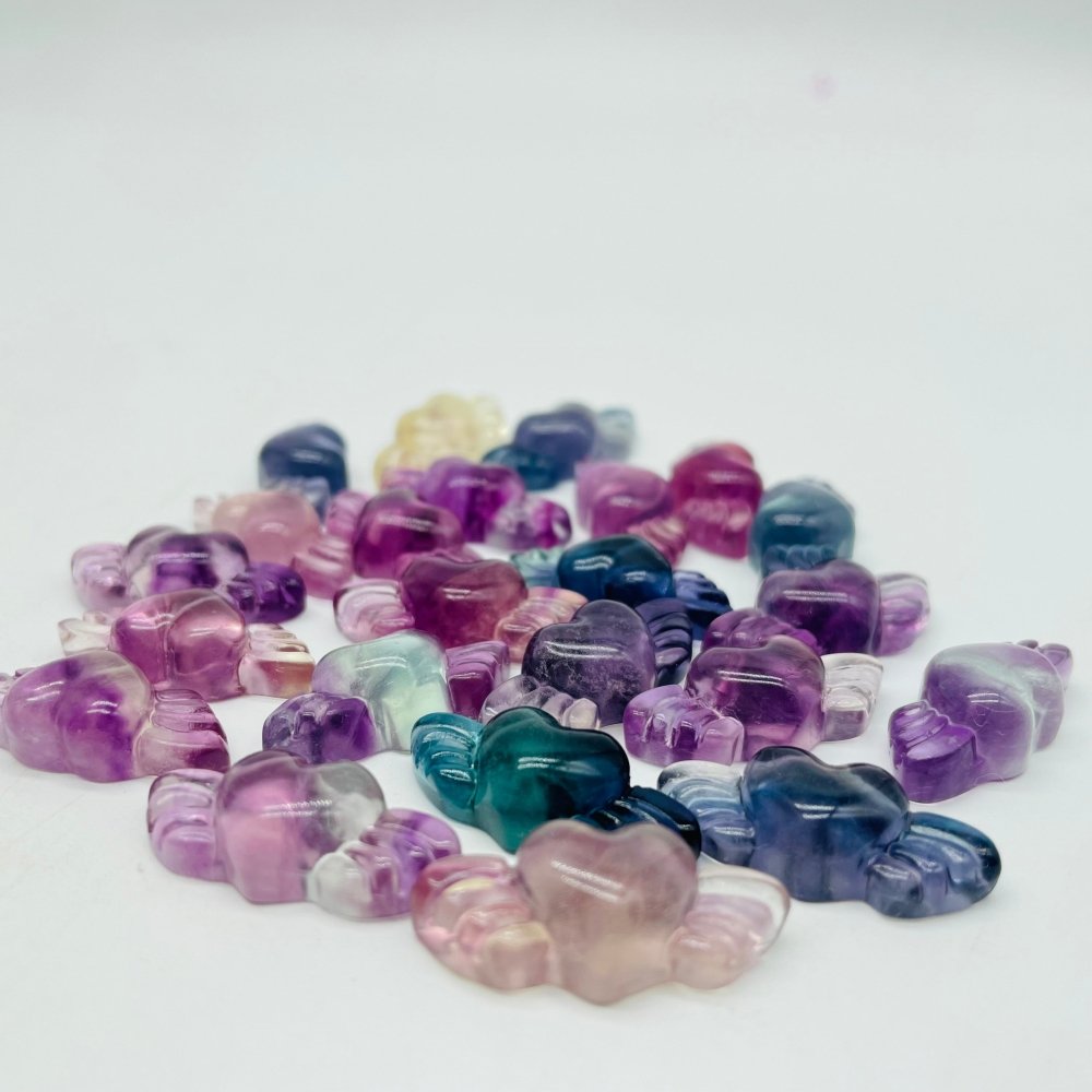 Mini Fluorite Heart Wing Carving Wholesale -Wholesale Crystals