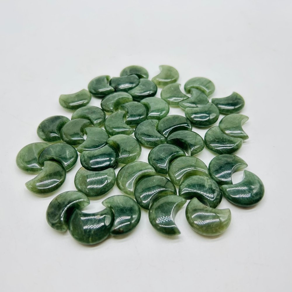 Mini Green Rutile Moon DIY Pendant Wholesale -Wholesale Crystals