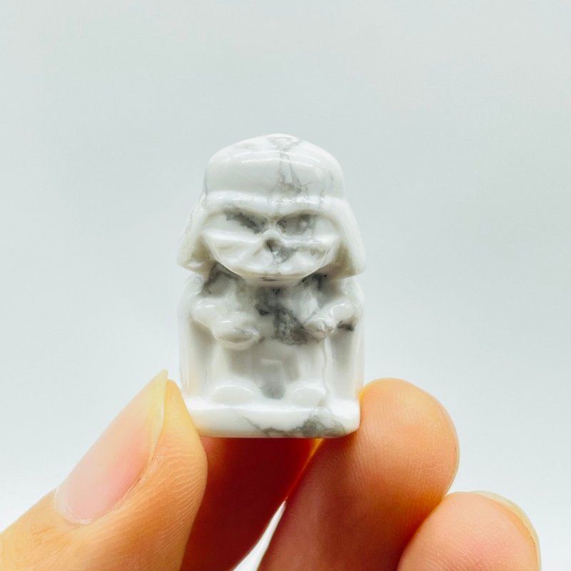 Mini Howlite Darth Vader Carving Wholesale -Wholesale Crystals