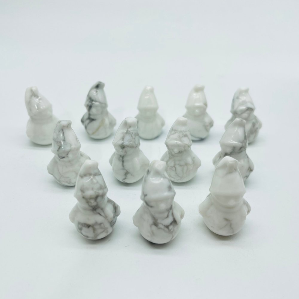 Mini Howlite Snowman Carving Wholesale -Wholesale Crystals
