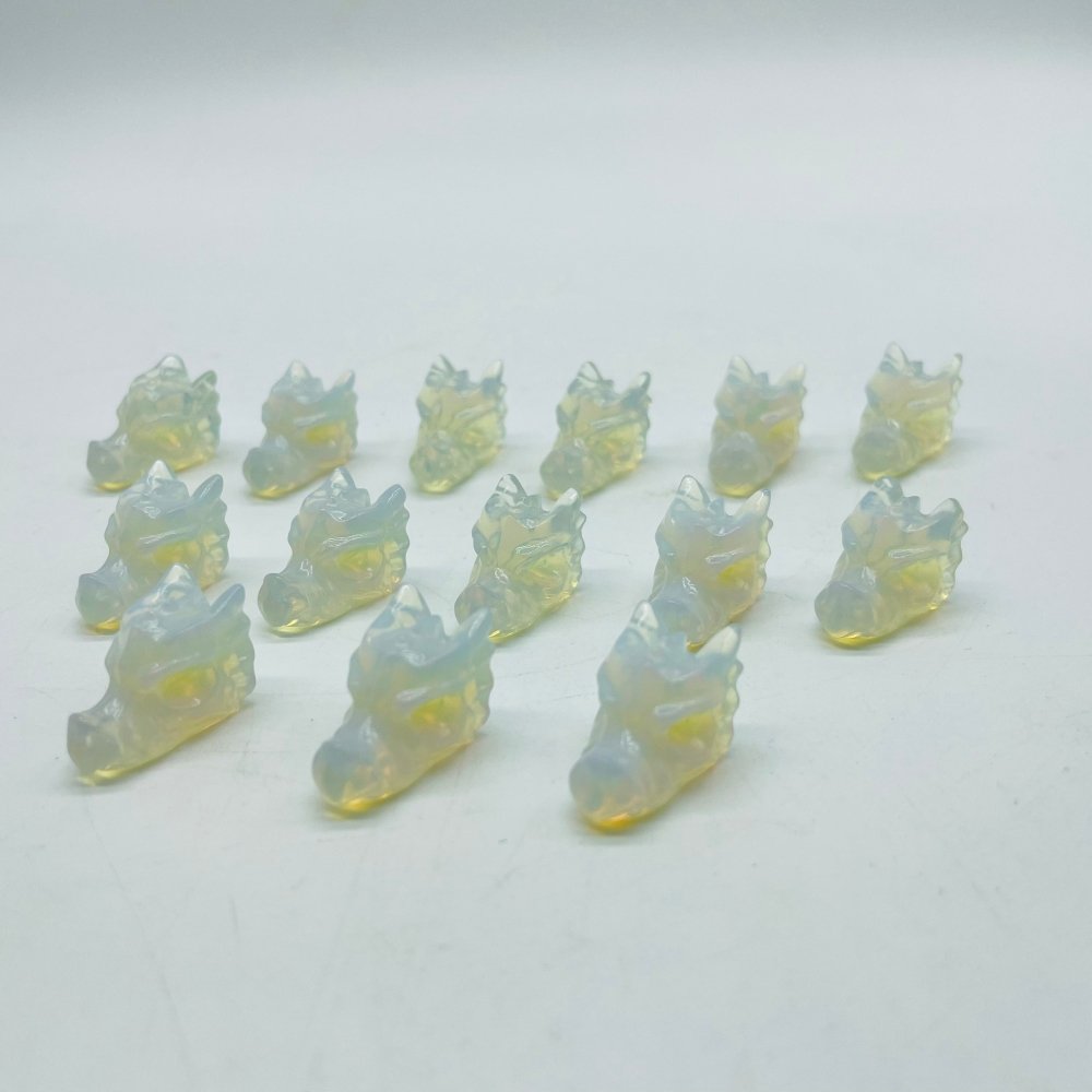 Mini Opalite Dragon Head Carving Wholesale -Wholesale Crystals
