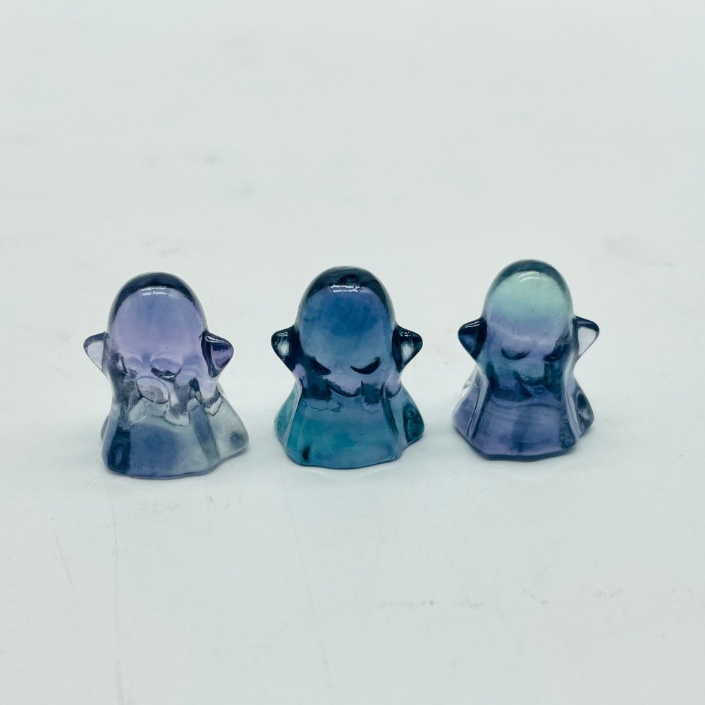Mini Rainbow Fluorite Carving Ghost Wholesale -Wholesale Crystals