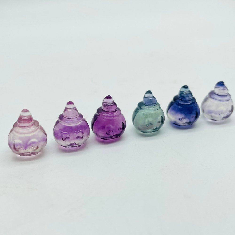 Mini Rainbow Fluorite Carving Pumpkin Wizard Wholesale -Wholesale Crystals