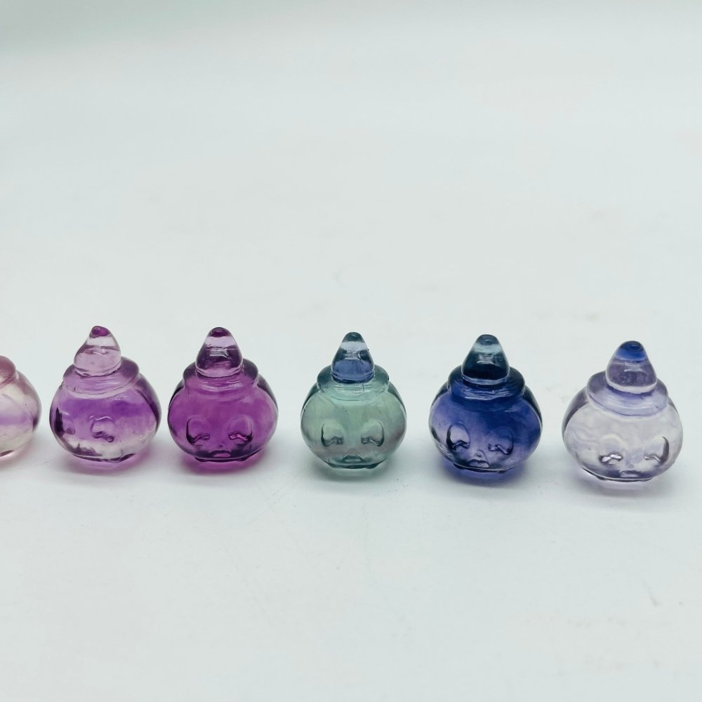 Mini Rainbow Fluorite Carving Pumpkin Wizard Wholesale -Wholesale Crystals