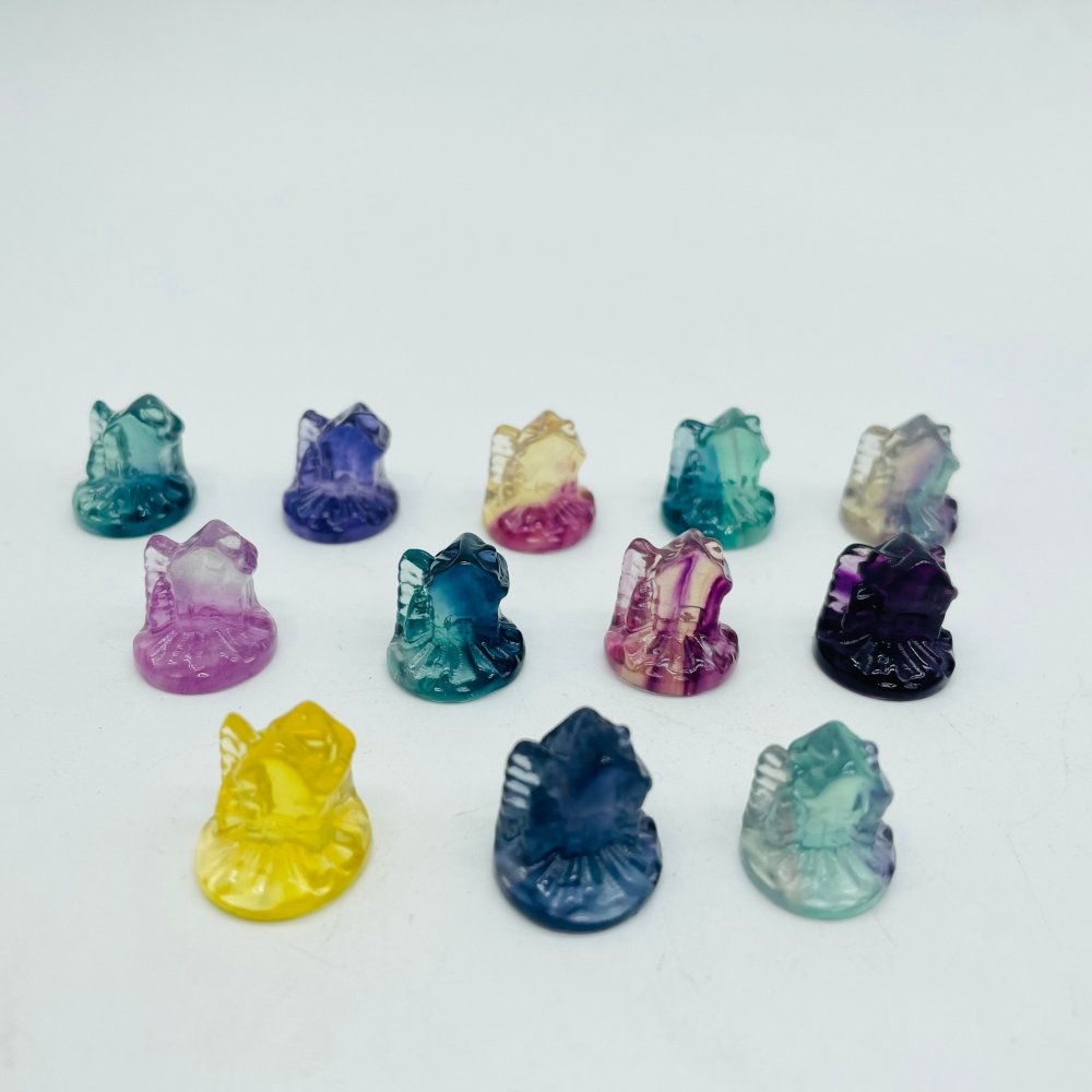 Mini Rainbow Fluorite Castle Carving Wholesale -Wholesale Crystals