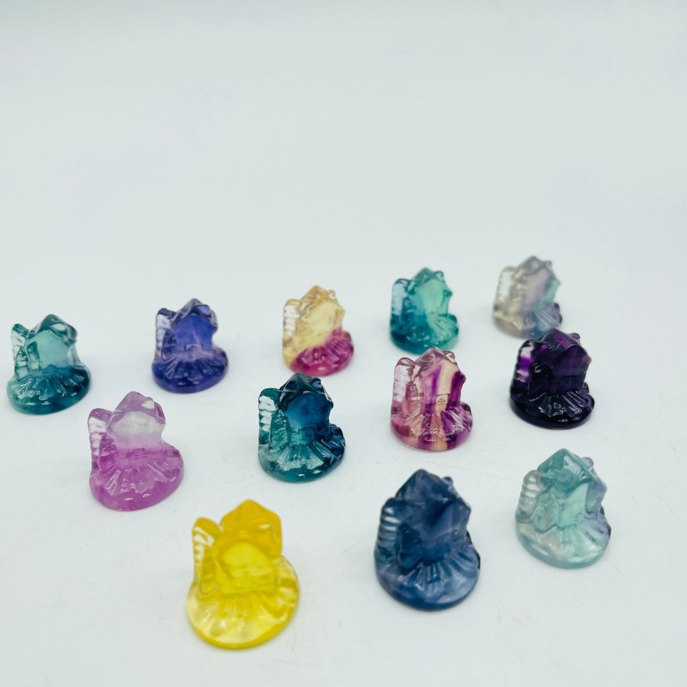 Mini Rainbow Fluorite Castle Carving Wholesale -Wholesale Crystals