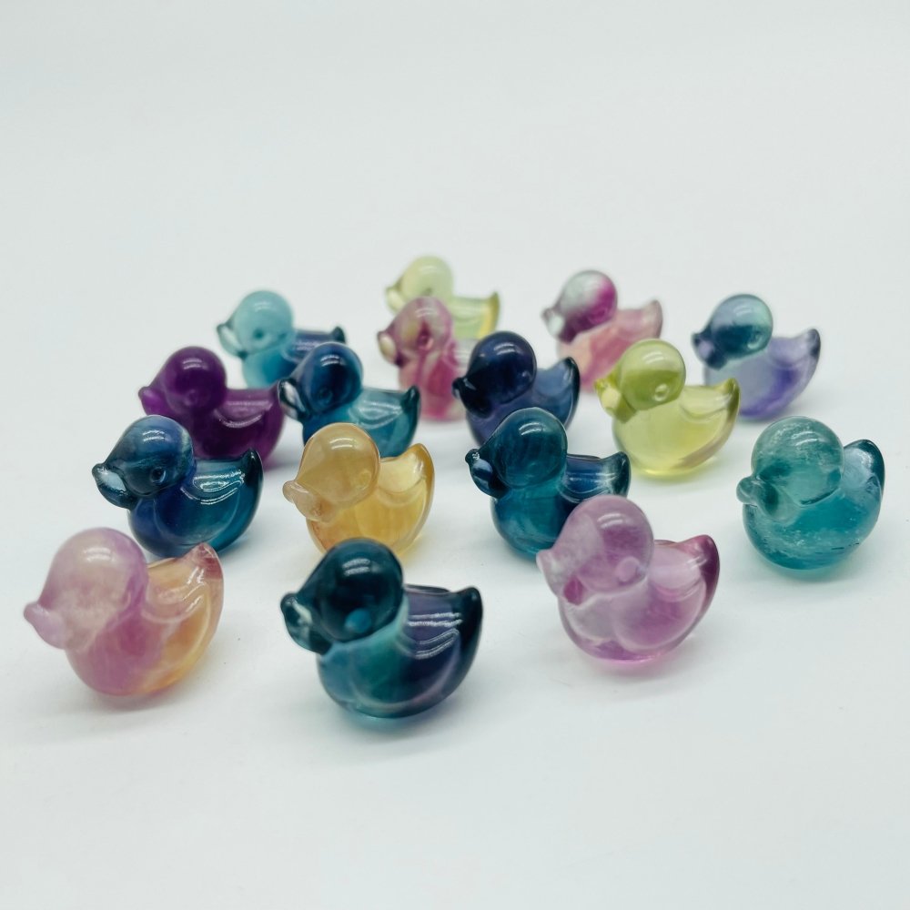 Mini Rainbow Fluorite Duck Carving Wholesale -Wholesale Crystals