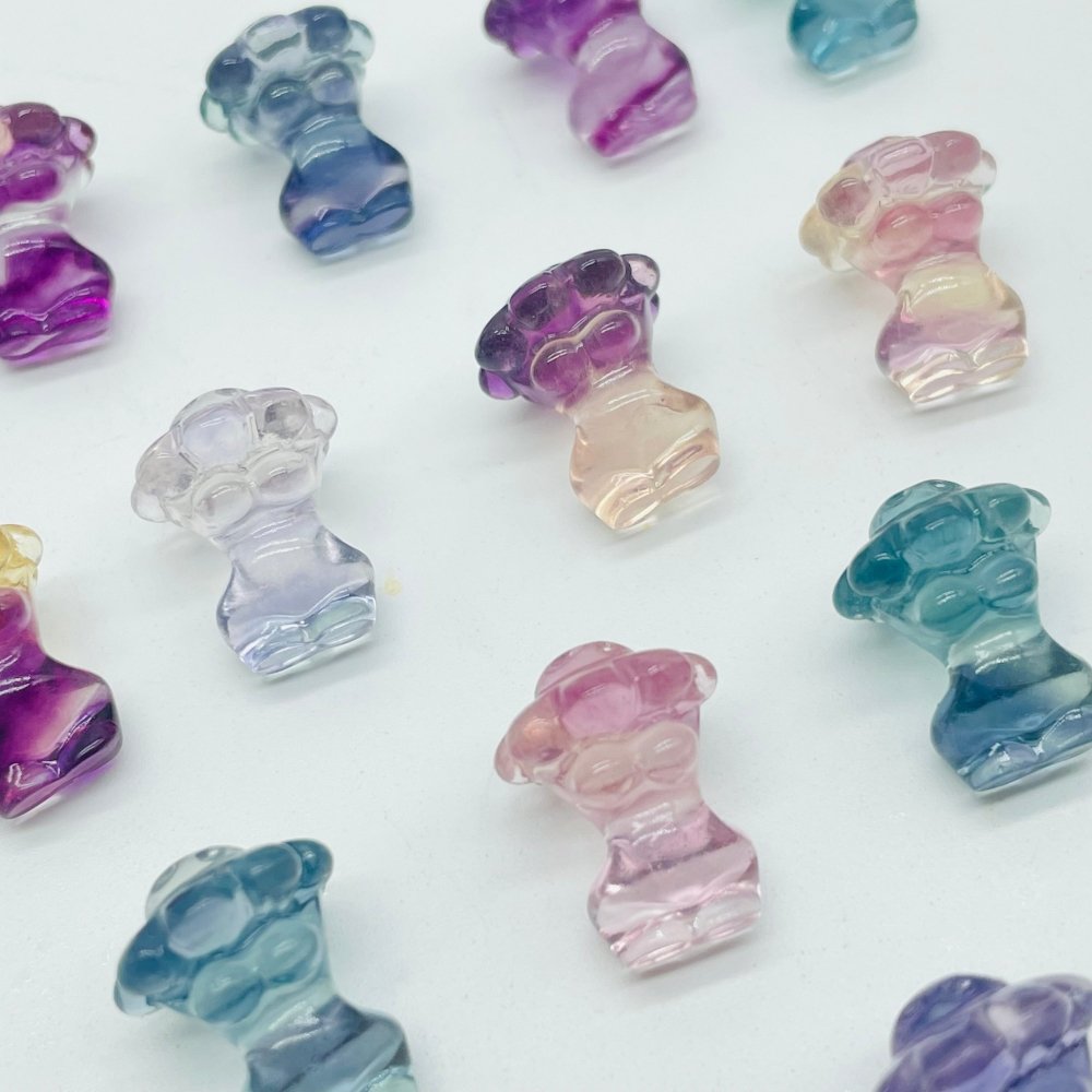 Mini Rainbow Fluorite Goddess Mushroom Carving Wholesale -Wholesale Crystals