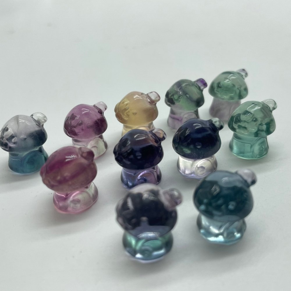 Mini Rainbow Fluorite Mushroom House Carving Wholesale -Wholesale Crystals