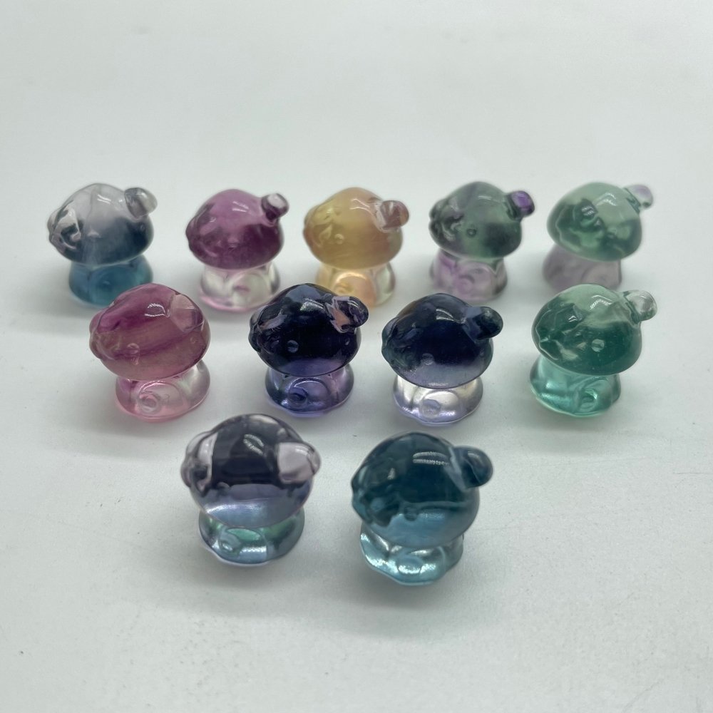 Mini Rainbow Fluorite Mushroom House Carving Wholesale -Wholesale Crystals