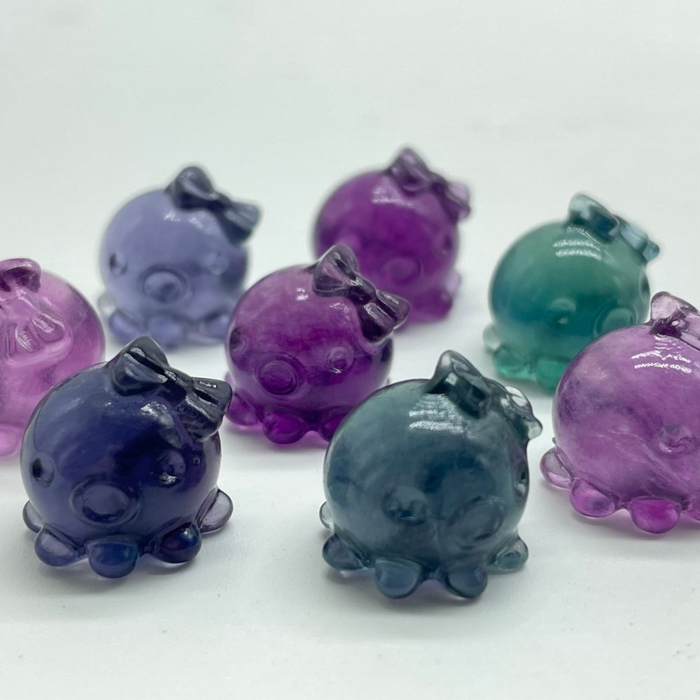 Mini Rainbow Fluorite Octopus Carving Wholesale -Wholesale Crystals