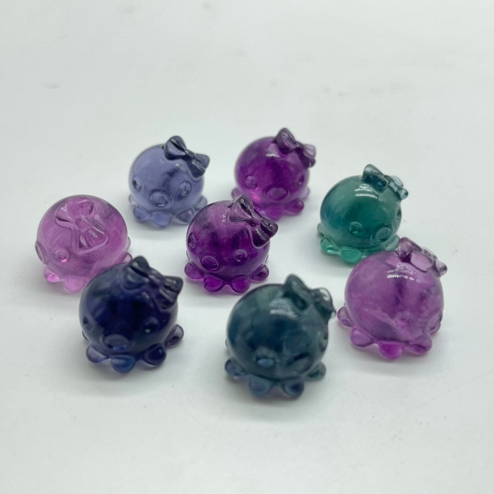 Mini Rainbow Fluorite Octopus Carving Wholesale -Wholesale Crystals