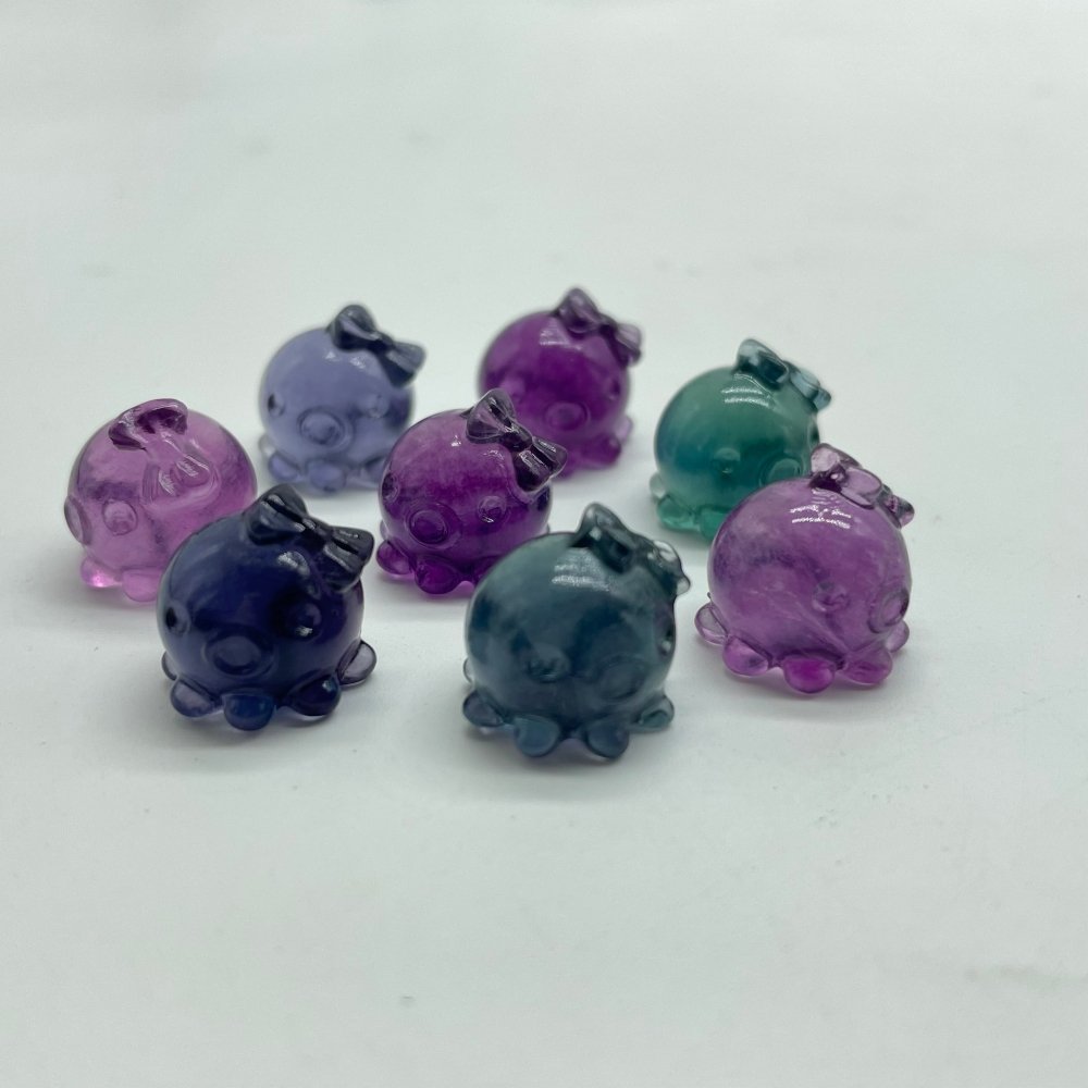 Mini Rainbow Fluorite Octopus Carving Wholesale -Wholesale Crystals