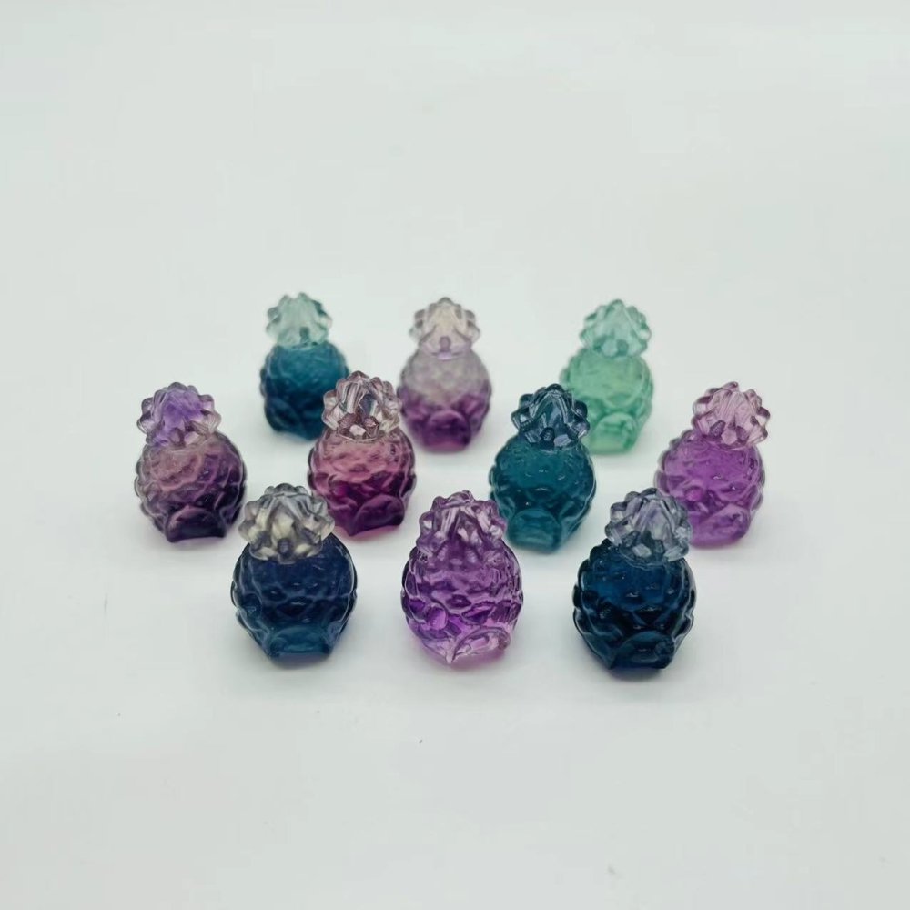 Mini Rainbow Fluorite Pineapple House Carving Wholesale -Wholesale Crystals