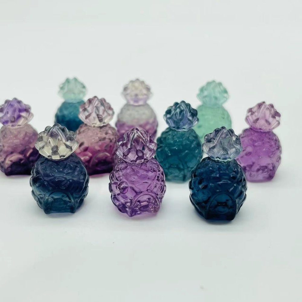 Mini Rainbow Fluorite Pineapple House Carving Wholesale -Wholesale Crystals