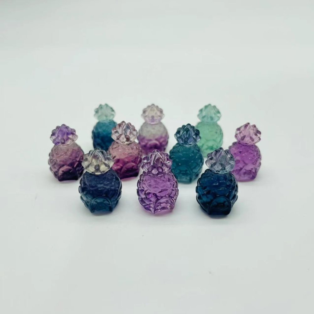 Mini Rainbow Fluorite Pineapple House Carving Wholesale -Wholesale Crystals