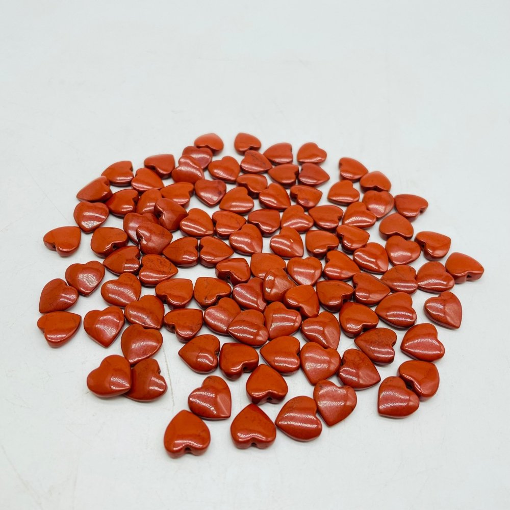Mini Red Jasper Heart DIY Drill Hole Pendant Wholesale -Wholesale Crystals
