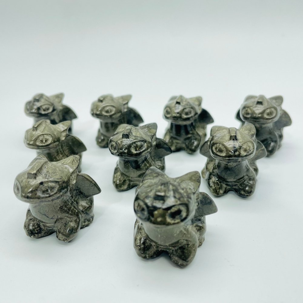 Mini Toothless Dragon Pyrite Carving Wholesale -Wholesale Crystals