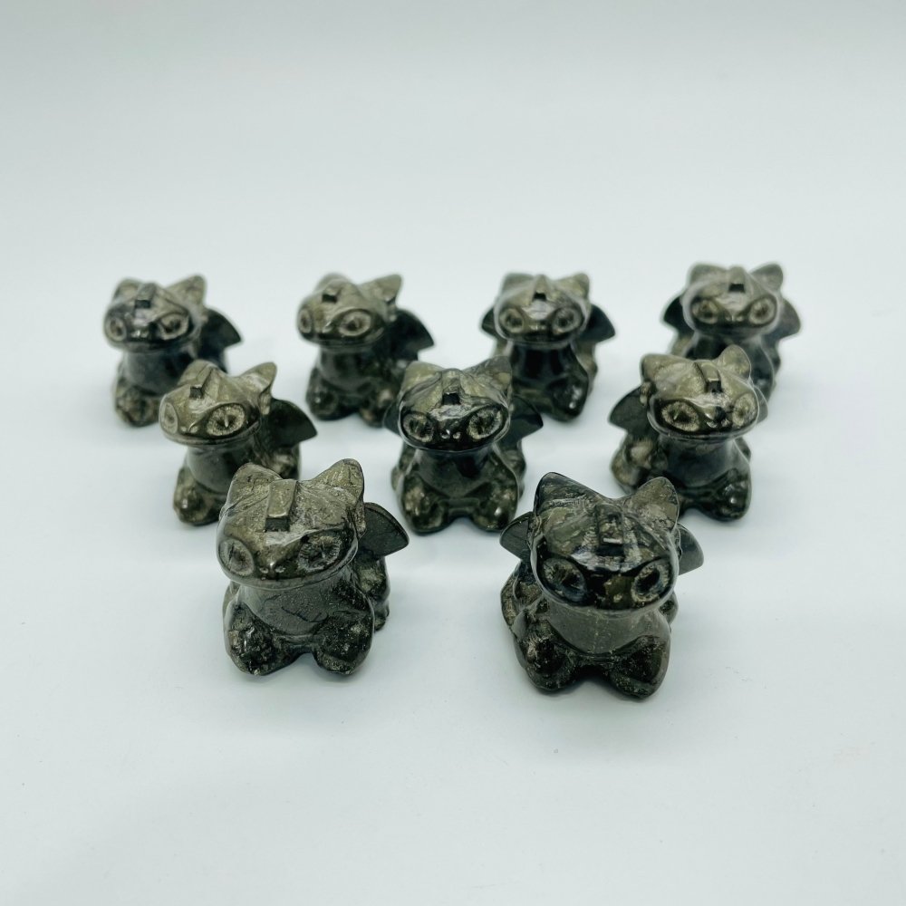 Mini Toothless Dragon Pyrite Carving Wholesale -Wholesale Crystals