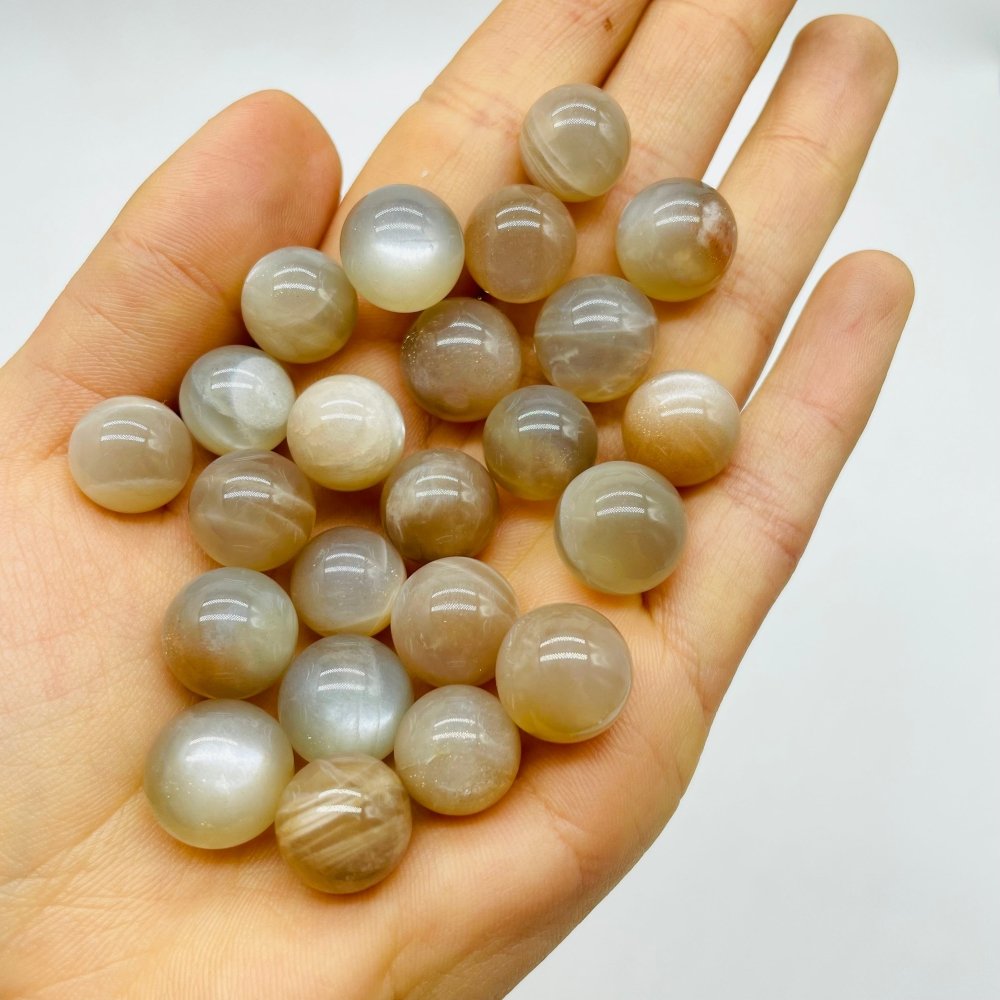 Mini White Moonstone Mixed Sunstone High Quality Spheres Wholesale -Wholesale Crystals