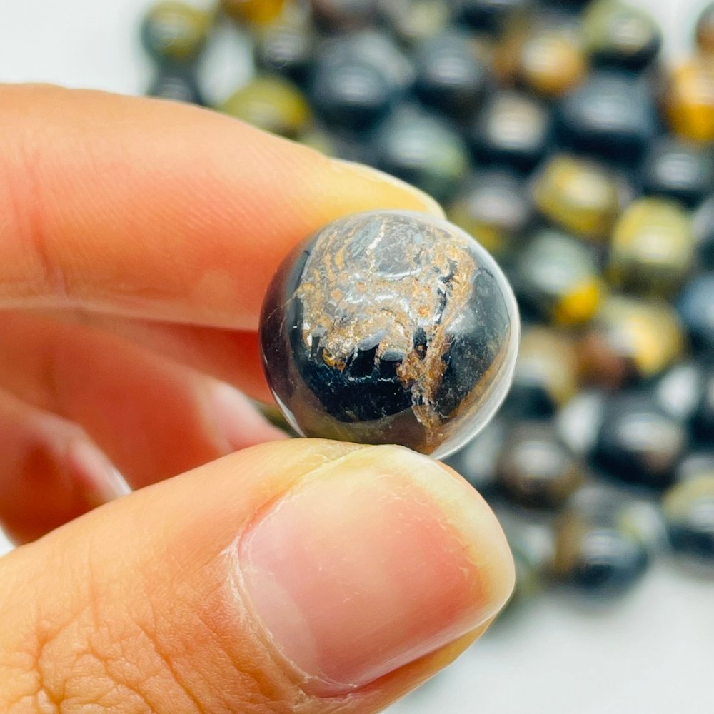 Mini Yellow Mixed Blue Tiger Eye Spheres Ball Wholesale -Wholesale Crystals