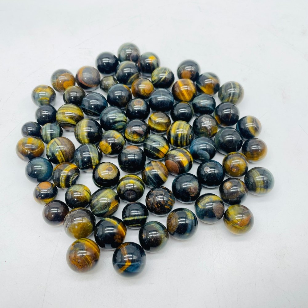 Mini Yellow Mixed Blue Tiger Eye Spheres Ball Wholesale -Wholesale Crystals