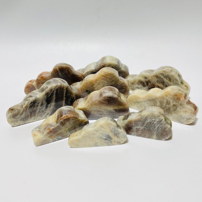 Moonstone Mixed Sunstone Cloud Carving Wholesale -Wholesale Crystals