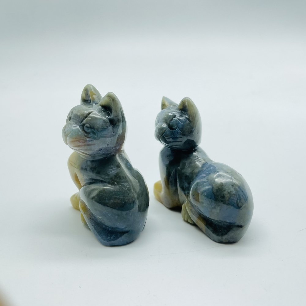 Moss Agate Cat Carving Wholesale -Wholesale Crystals