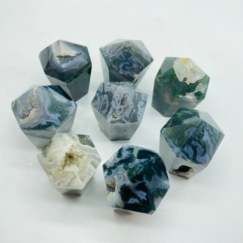 Moss Agate CupCake Shape Tower Points Wholesale -Wholesale Crystals