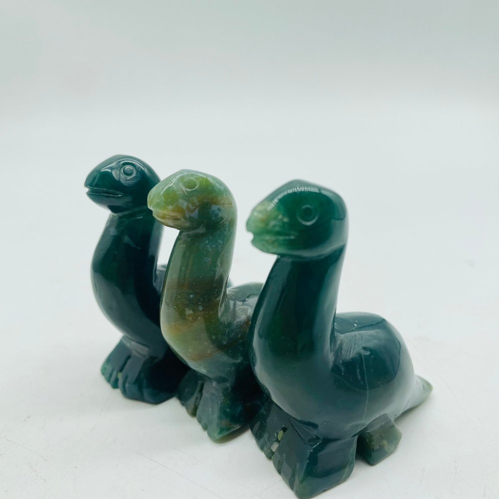 Moss Agate Dinosaur Carving Wholesale -Wholesale Crystals