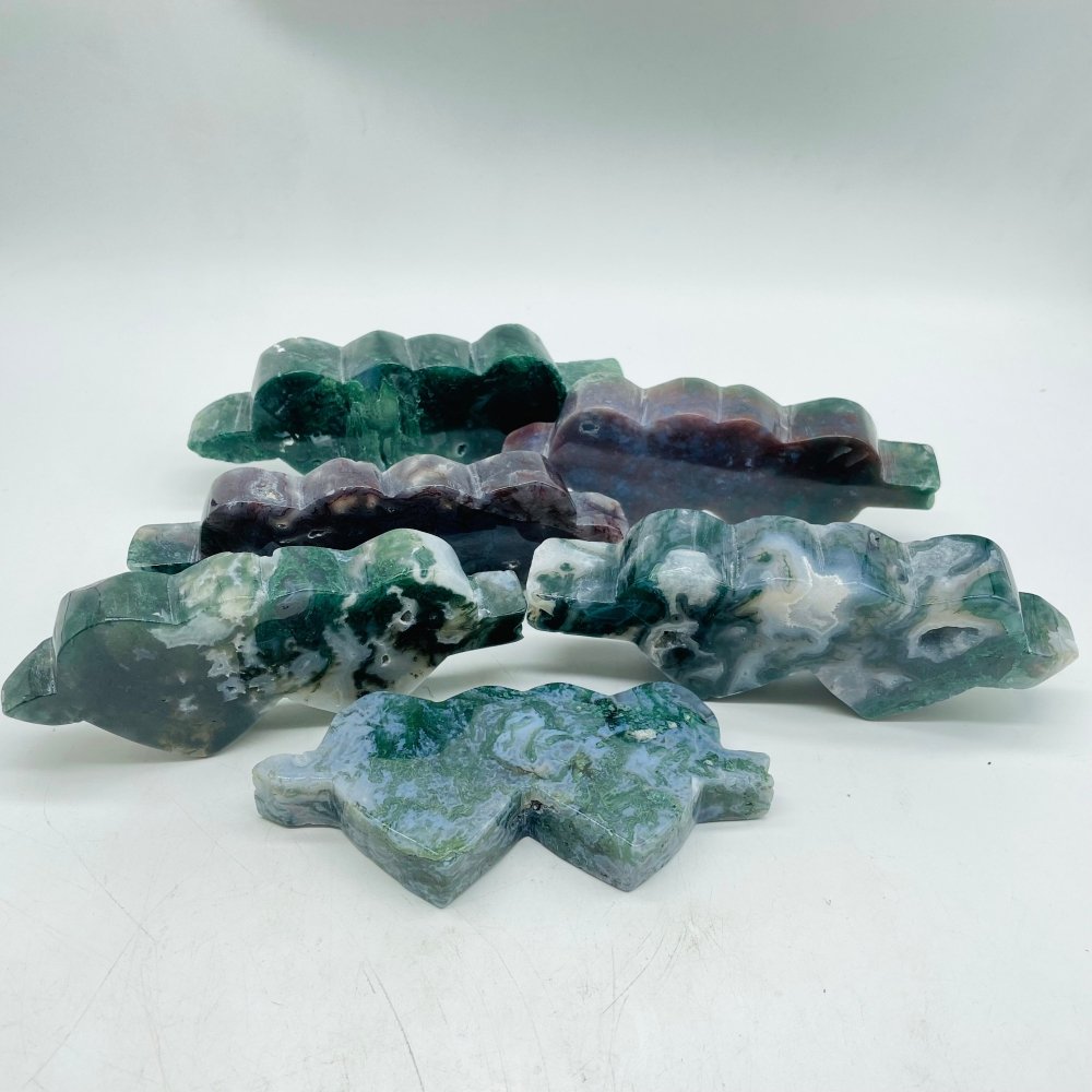 Moss Agate Double Heart Wholesale -Wholesale Crystals