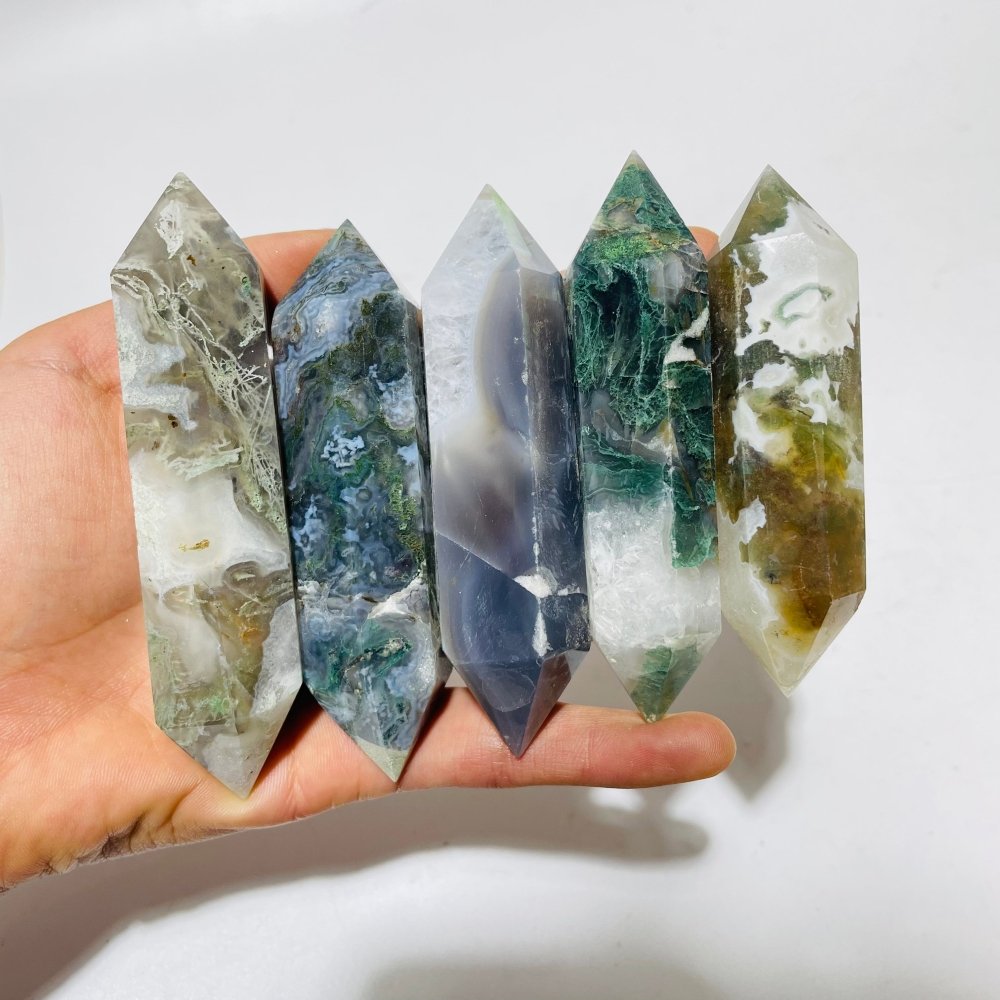 Moss Agate Double Point Tower Wholesale -Wholesale Crystals