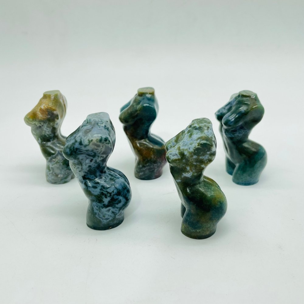 Moss Agate Goddess Carving Wholesale -Wholesale Crystals