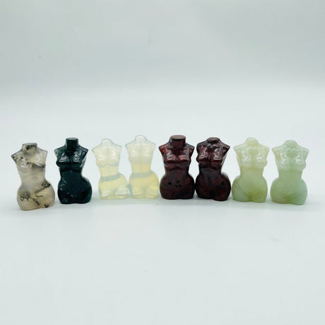 Moss Agate & Hematite Mini Goddess Carved Wholesale -Wholesale Crystals
