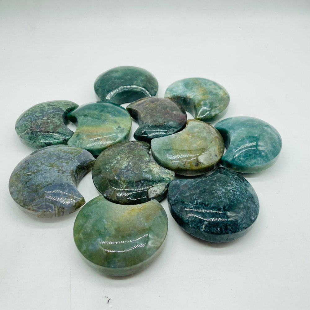 Moss Agate Moon Wholesale -Wholesale Crystals