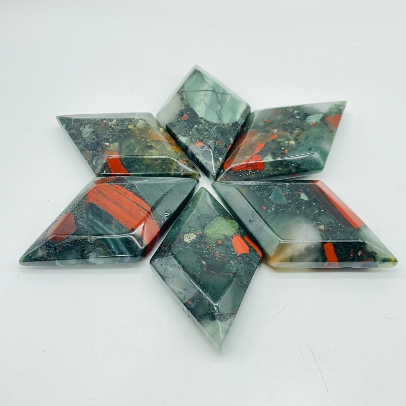 Natural Africa Blood Rhombus Shaped Carving Wholesale -Wholesale Crystals