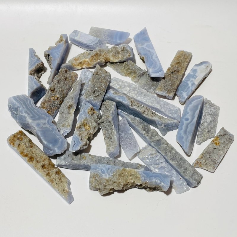 Natural Blue Lace Agate Leftover Chips Wholesale Clearance -Wholesale Crystals
