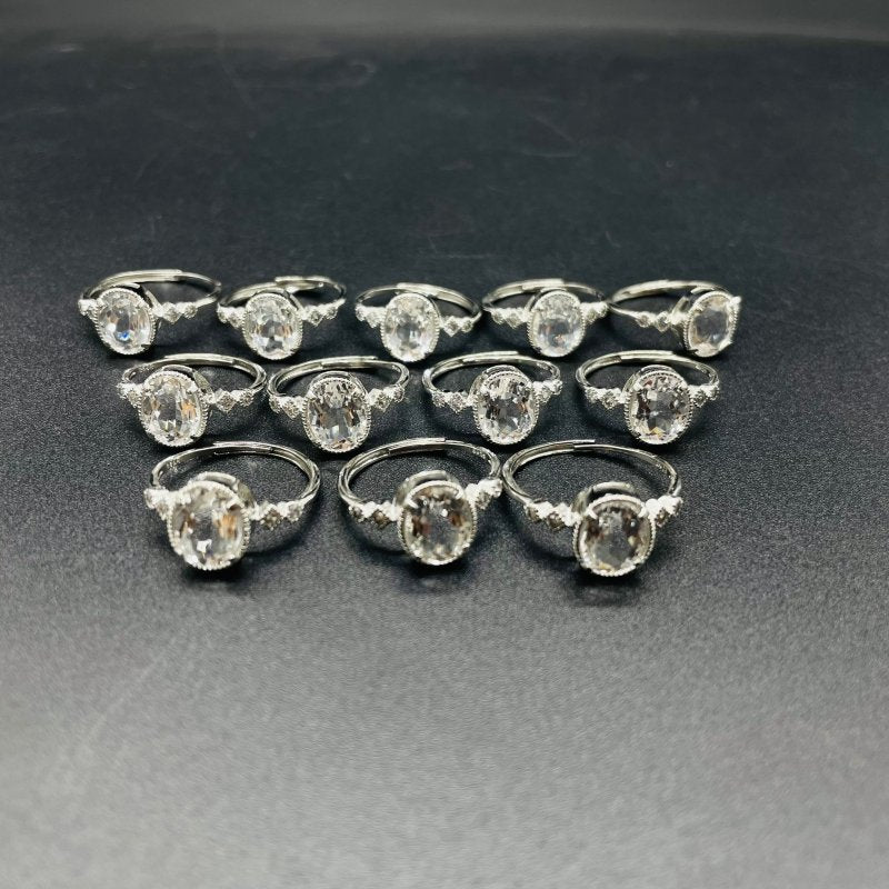 Natural Clear Quartz Cut Faceted Ring Wholesale -Wholesale Crystals