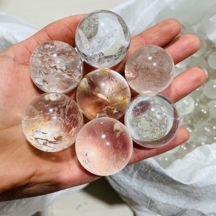 clear quartz crystal ball