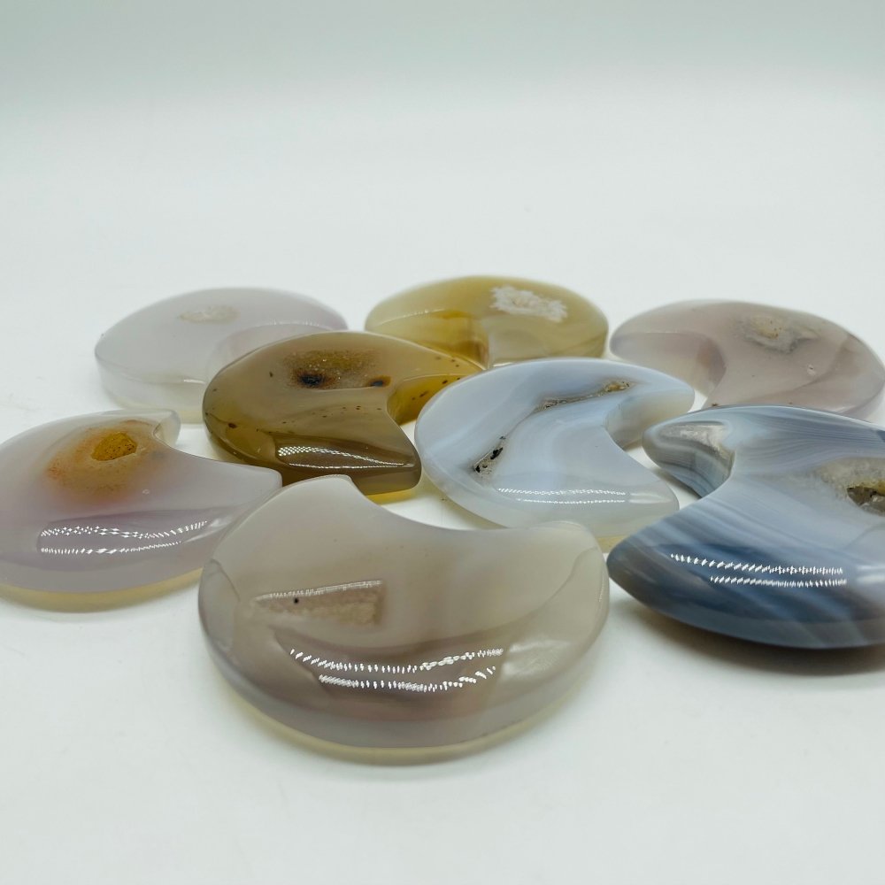 Natural Geode Agate Crystal Moon Wholesale -Wholesale Crystals