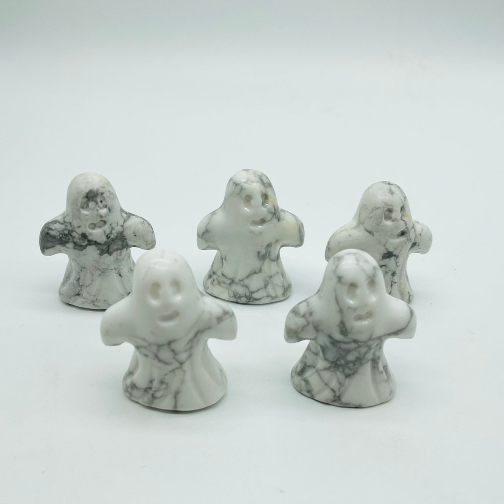 Natural Howlite Ghost Halloween Carving Wholesale -Wholesale Crystals