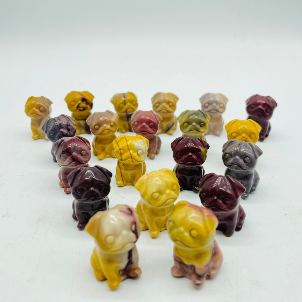 Natural Mookaite Pug Dog Carving Wholesale -Wholesale Crystals