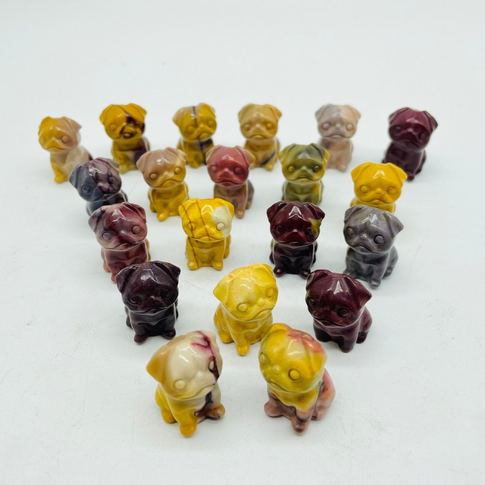 Natural Mookaite Pug Dog Carving Wholesale -Wholesale Crystals