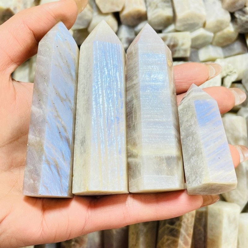 Natural Moonstone Crystal Tower Points Wholesale -Wholesale Crystals