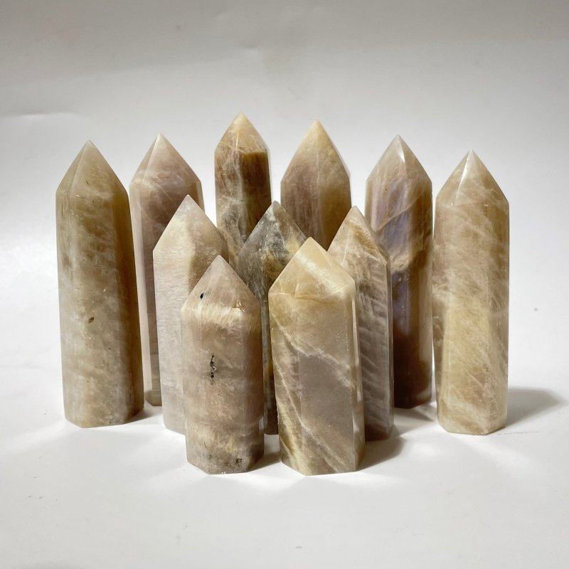 Natural Moonstone Crystal Tower Points Wholesale -Wholesale Crystals