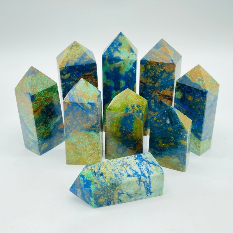 Natural Phoenix Pine Four - Sided Stone Tower Points Wholesale - Wholesale Crystals