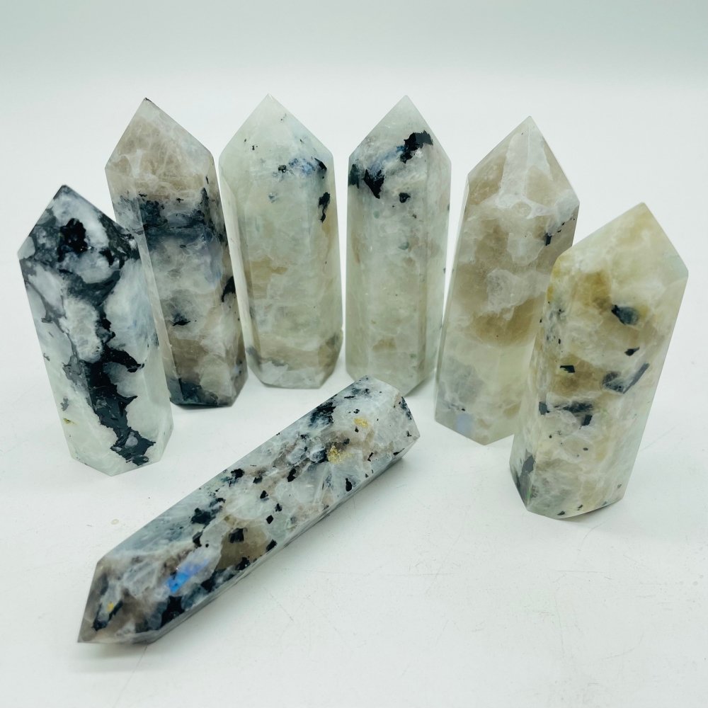 Natural Rainbow Moonstone Tower Points Wholesale -Wholesale Crystals